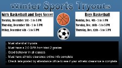 Winter Sports Tryout Info